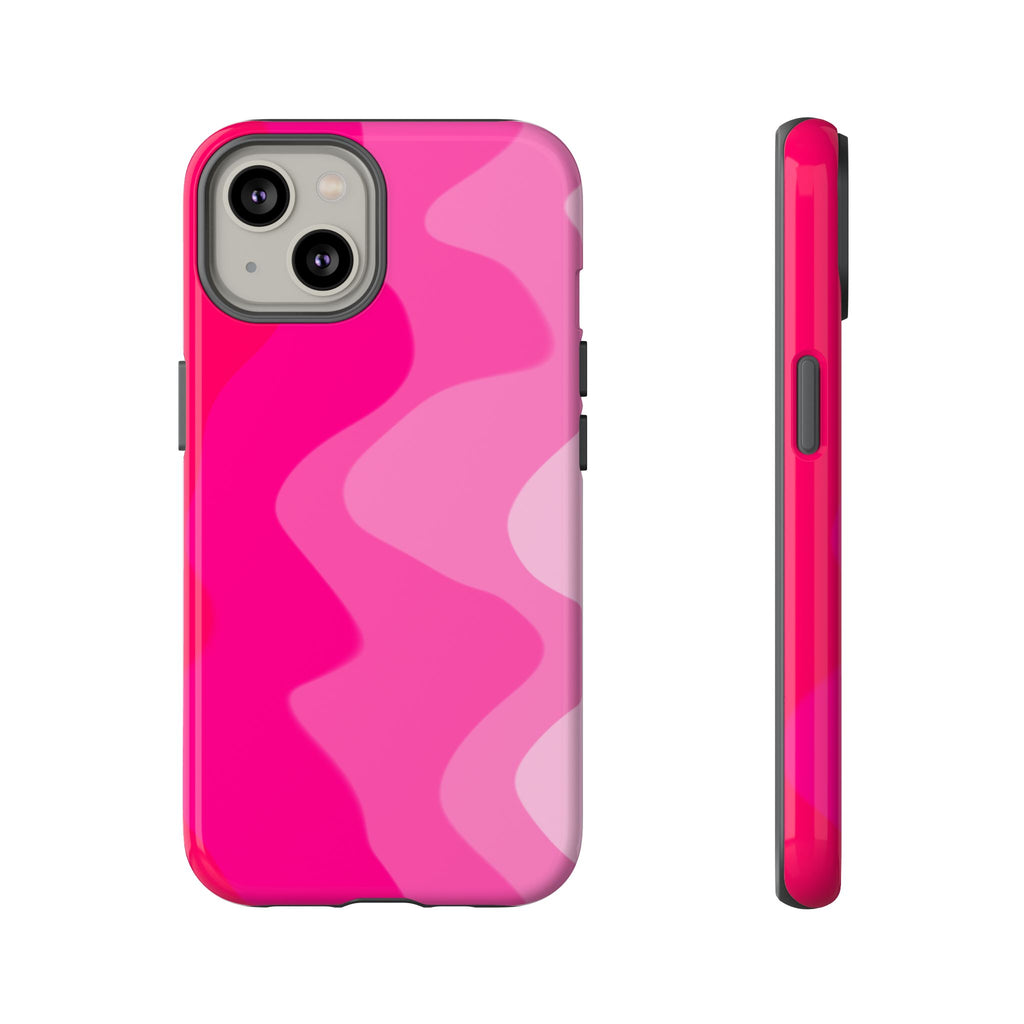 Stylish Pink Wave Phone Case for Tough Protection