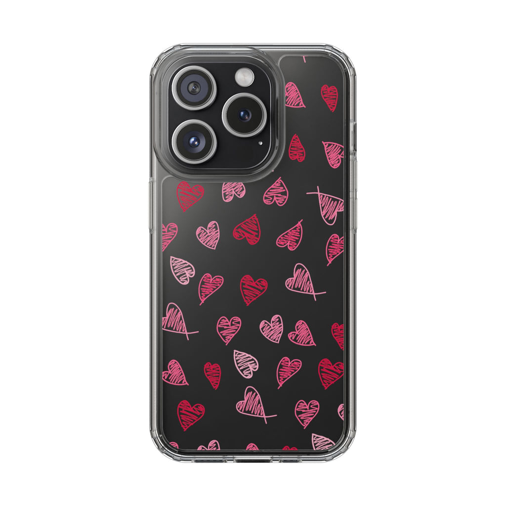 Heartfelt Clear Case for iPhone and Samsung, Cute Heart Design Phone Cover, Valentine's Gift