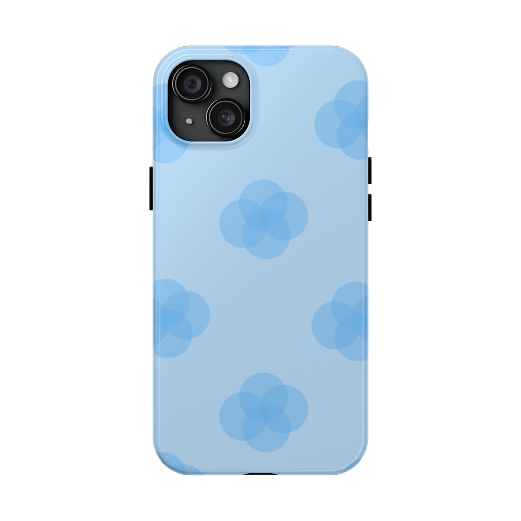 Blue Floral Tough Phone Cases, Durable Phone Cover, Trendy Gift for Her, Cell Phone Accessories, Everyday Use, Summer Vibes